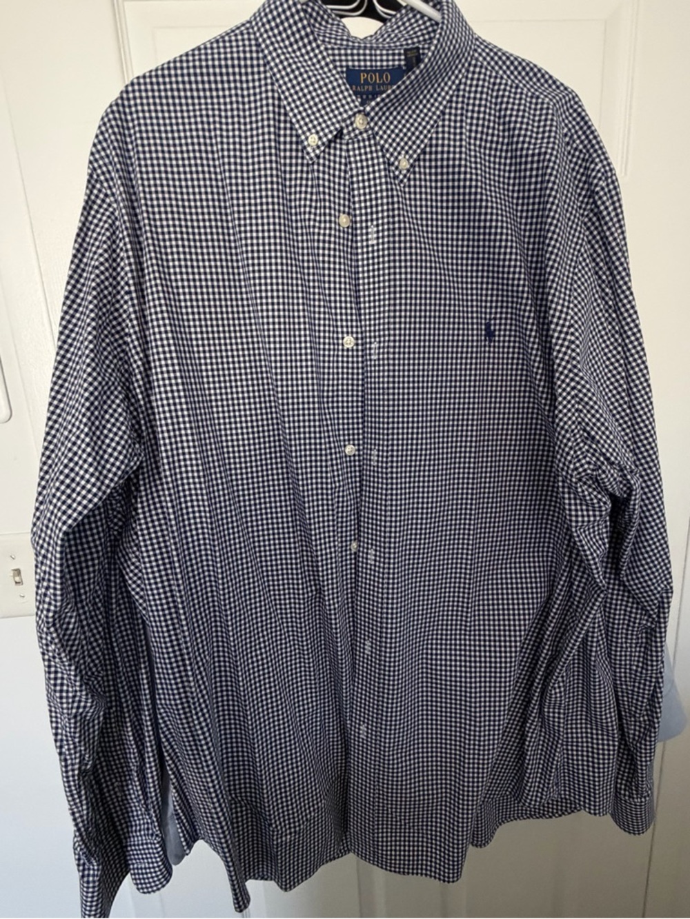 Polo by Ralph Lauren Navy & White Gingham Button-Down Shirt + Hunter Green, Navy